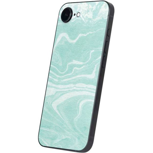 Mint Marbling iPhone 16e Skin