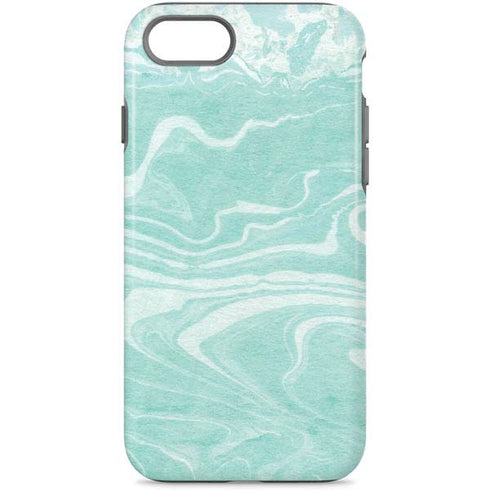Mint Marbling iPhone Cases