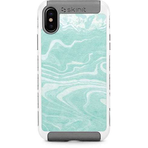 Mint Marbling iPhone Cases