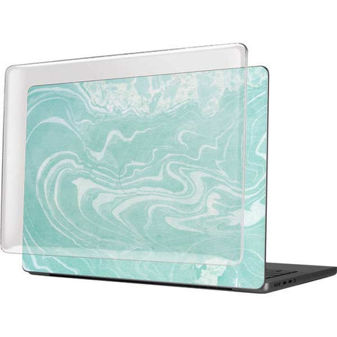 Mint Marbling MacBook Pro 14in (2021-24) Case plus Skin