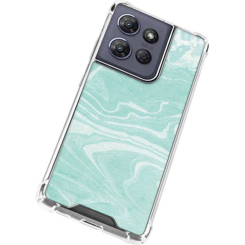 Mint Marbling Moto G 5G (2025) Clear Case