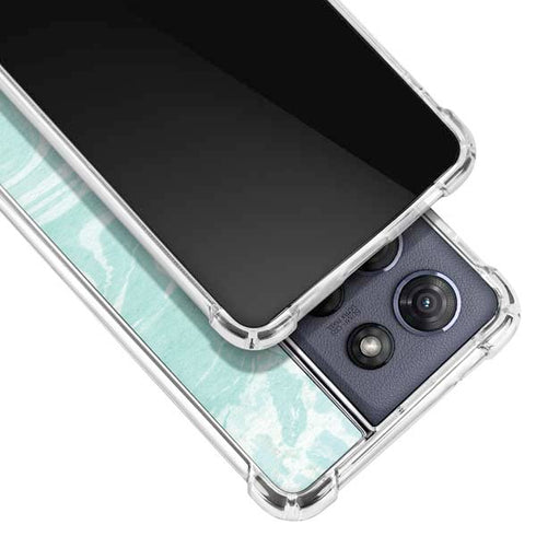 Mint Marbling Moto G 5G (2025) Clear Case