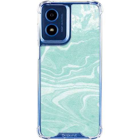 Mint Marbling Moto G 5G (2024) Clear Case