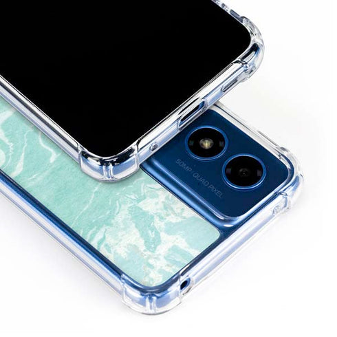 Mint Marbling Moto G 5G (2024) Clear Case