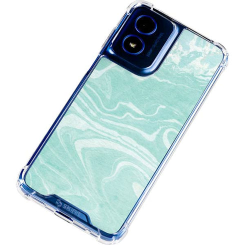Mint Marbling Moto G Play 4G (2024) Clear Case