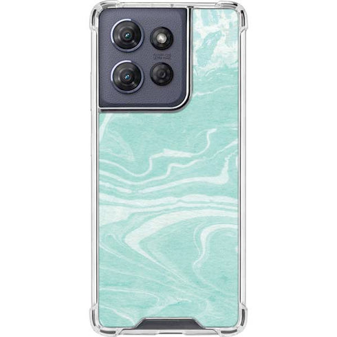 Mint Marbling Moto G Play 5G (2025) Clear Case