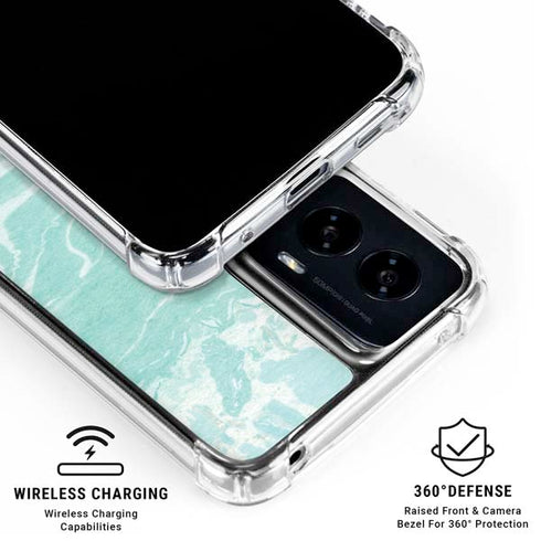 Mint Marbling Moto G Power 5G (2024) Clear Case