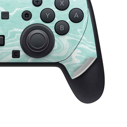 Mint Marbling Nintendo Switch 2 (2025) Pro Controller Skin
