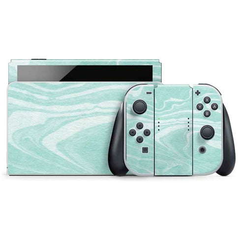 Mint Marbling Nintendo Skins