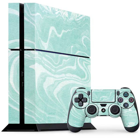 Mint Marbling PlayStation PS4 Skins