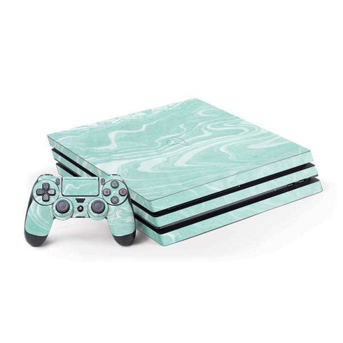 Mint Marbling PlayStation PS4 Skins