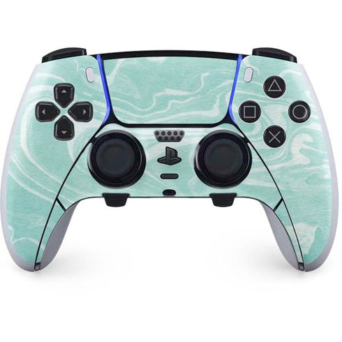 Mint Marbling PS5 DualSense Edge Pro Controller Skin