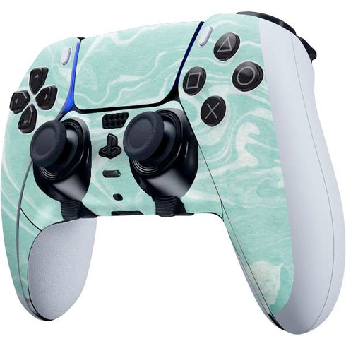 Mint Marbling PS5 DualSense Edge Pro Controller Skin