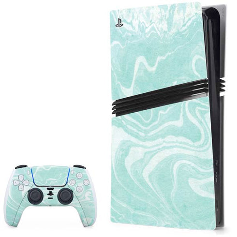 Mint Marbling PS5 Pro Bundle Skin