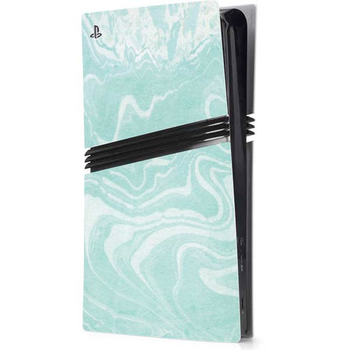 Mint Marbling PS5 Pro Console Skin