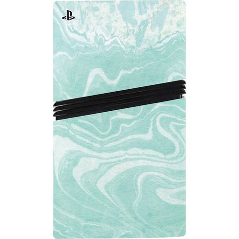 Mint Marbling PS5 Pro Console Skin