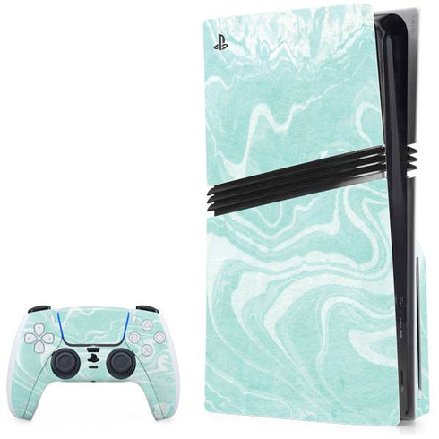Mint Marbling PlayStation PS5 Skins