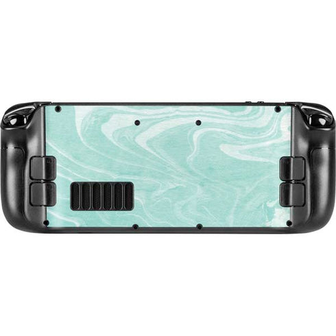 Mint Marbling Steam Deck Handheld Gaming Computer OLED Skin
