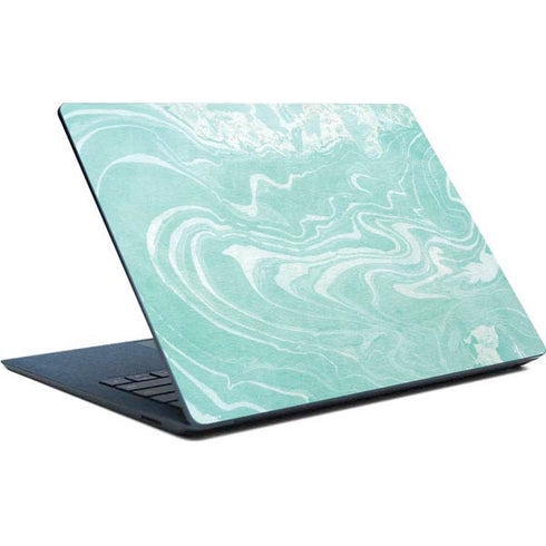 Mint Marbling Surface Laptop Skin