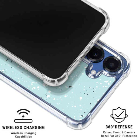 Mint Speckled Galaxy S25 Clear Case