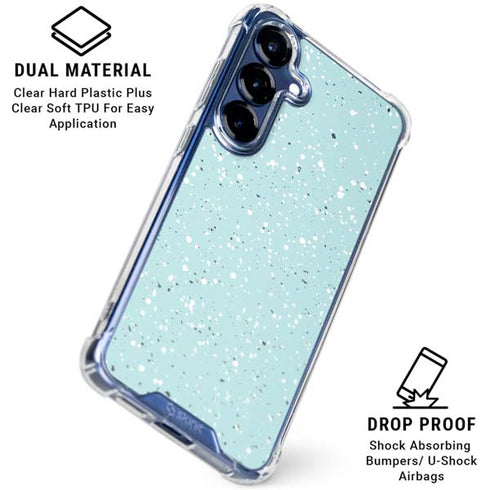 Mint Speckled Galaxy S25 Clear Case