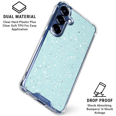 Mint Speckled Galaxy S25 FE Clear Case