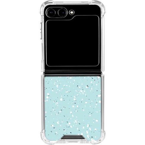 Mint Speckled Galaxy Z Flip6 Clear Case