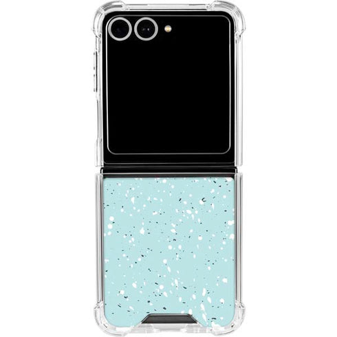 Mint Speckled Galaxy Z Flip7 Clear Case