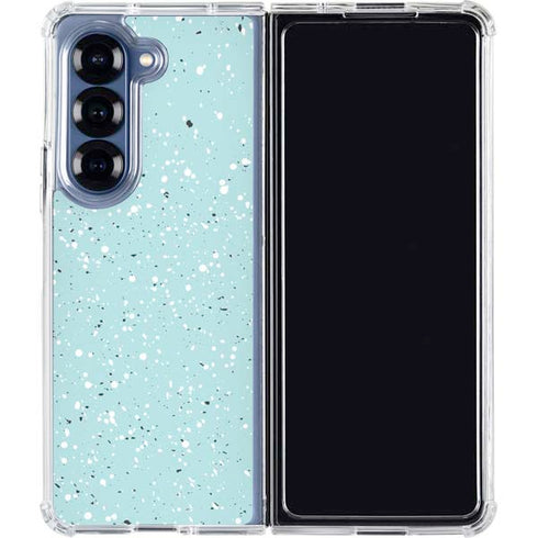 Mint Speckled Galaxy Z Fold6 Clear Case