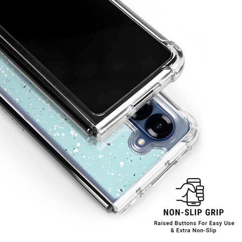 Mint Speckled Galaxy Z Fold6 Clear Case