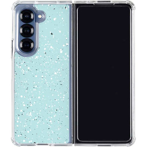 Mint Speckled Galaxy Z Fold7 Clear Case