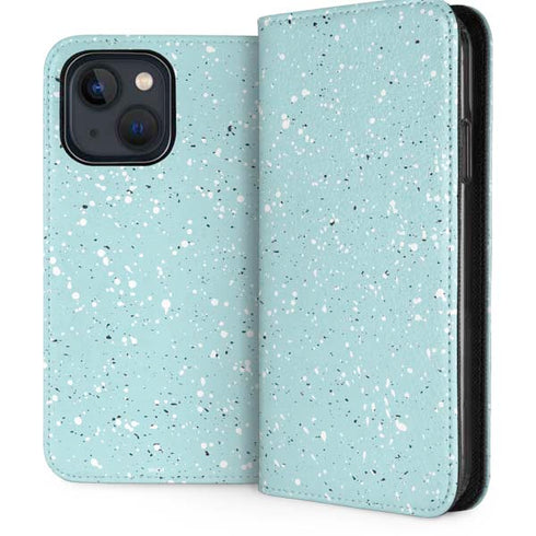 Mint Speckled iPhone 14 Plus Folio Case
