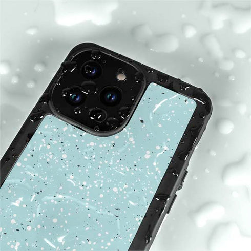 Mint Speckled iPhone 15 Pro Waterproof Case