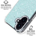 Mint Speckled iPhone 16 Plus Clear Case