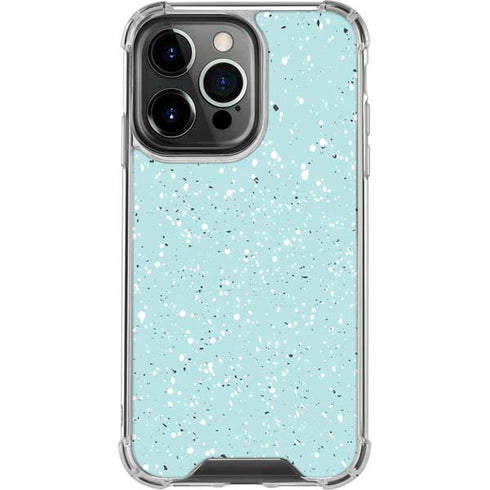 Mint Speckled iPhone 16 Pro Clear Case