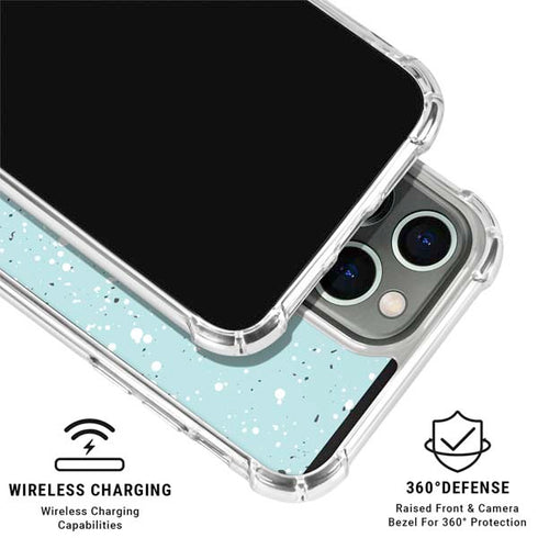 Mint Speckled iPhone 16 Pro Clear Case