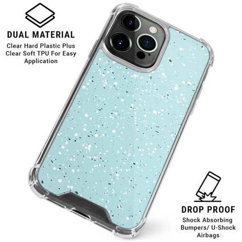 Mint Speckled iPhone 16 Pro Clear Case
