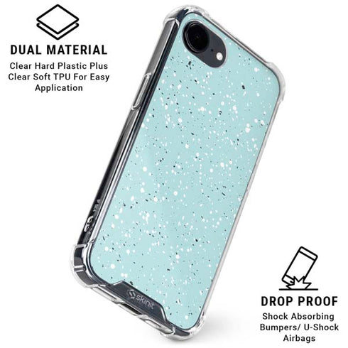 Mint Speckled iPhone 16e Clear Case