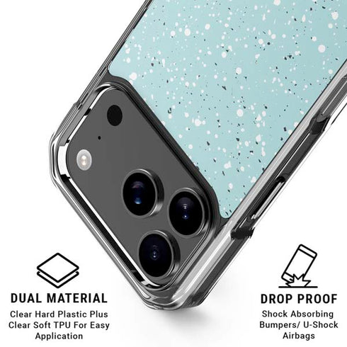 Mint Speckled iPhone 18 Pro Clear Case