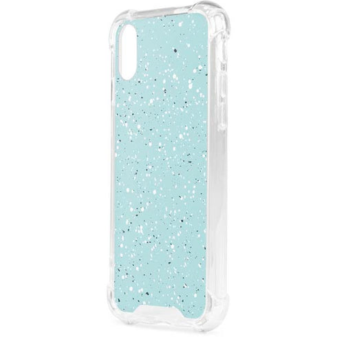 Mint Speckled iPhone XS Clear Case