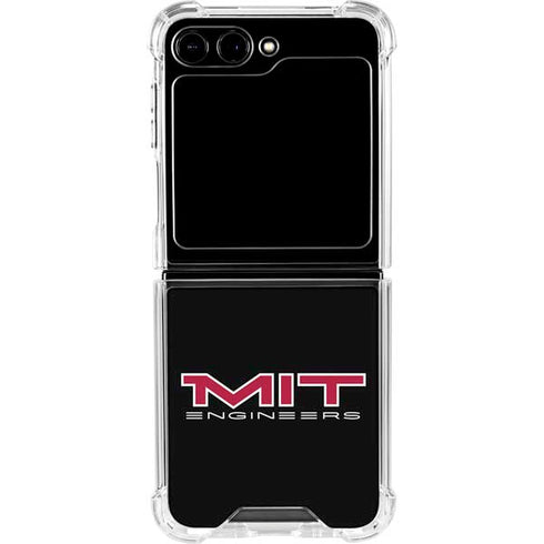 Massachusetts Institute of Technology MIT Engineers Black Galaxy Z Flip6 Clear Case