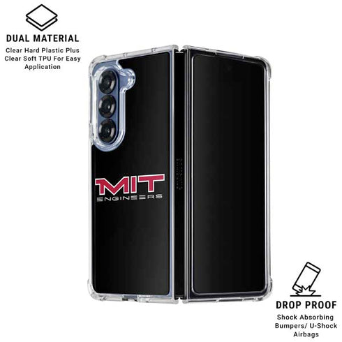 Massachusetts Institute of Technology MIT Engineers Black Galaxy Z Fold6 Clear Case