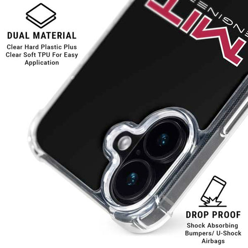 Massachusetts Institute of Technology MIT Engineers Black iPhone 16 Plus Clear Case