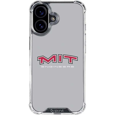 Massachusetts Institute of Technology MIT Engineers Grey iPhone 16 Plus Clear Case