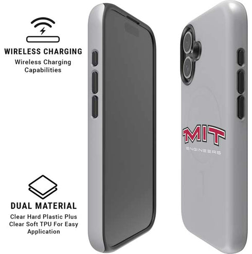 Massachusetts Institute of Technology MIT Engineers Grey iPhone 16 Plus Magsafe Impact Case