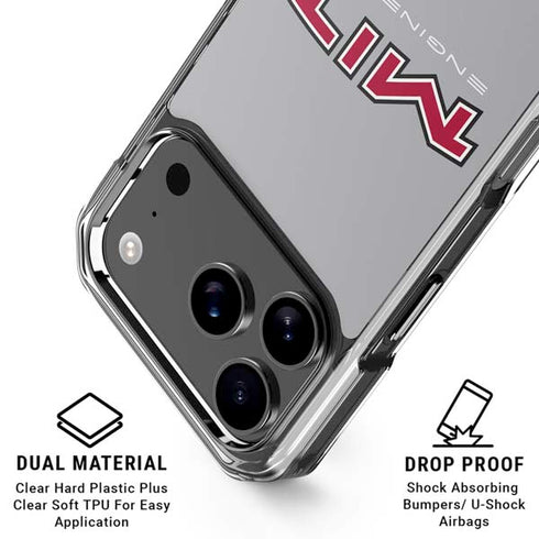 Massachusetts Institute of Technology MIT Engineers Grey iPhone 18 Pro Clear Case