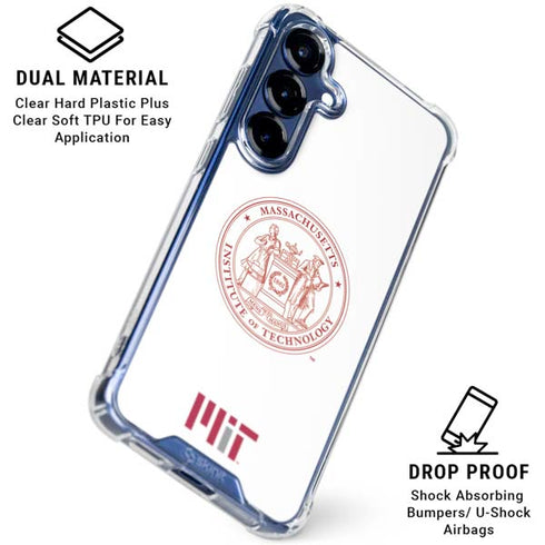 Massachusetts Institute of Technology MIT White Logo Galaxy S25 FE Clear Case
