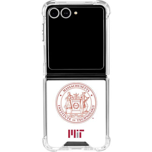 Massachusetts Institute of Technology MIT White Logo Galaxy Z Flip7 Clear Case