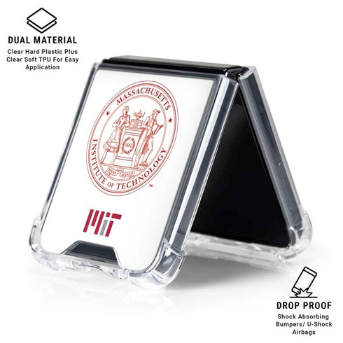 Massachusetts Institute of Technology MIT White Logo Galaxy Z Flip7 Clear Case