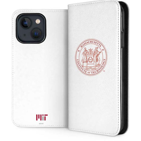 Massachusetts Institute of Technology MIT White Logo iPhone 14 Plus Folio Case